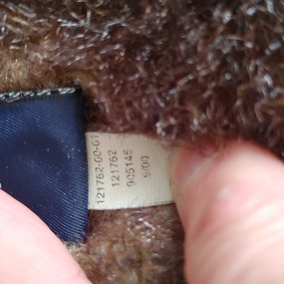 GAP Dark Blue Jean Jacket with Brown Faux Fur Trim - Picture 6 of 9